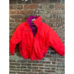 Vintage 1991 Colombia Reversible Goose Down Puffer Jacket Coat Coral/Purple Ladi